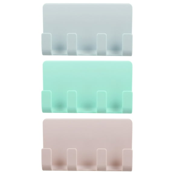 Mobestech 3Pcs Wall Mount Phone Holder Assorted Color Mobile Phone Charging Support for Home Organizers