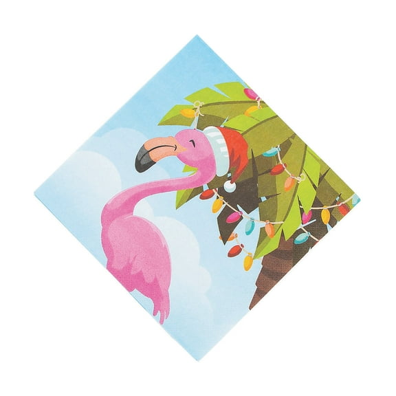 Luau Santa Lunch Napkins - Party Supplies - 16 Pieces