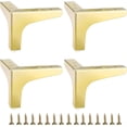 thumbnail image 1 of Juego de 4 patas de muebles de metal dorado moderno 10 cm 4 piezas Ormromra, 1 of 5