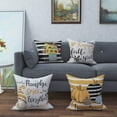 thumbnail image 2 of Vintage Fall Farmhouse Pillow Cover Color Pumpkin Sunflowers with Gnome Decorative Throw Pillow Cover Cotton Linen Outdoor Autumn Harvest Thankful Rustic Pillow Case 18"x18" Set of 4, 2 of 6