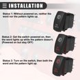 thumbnail image 4 of Unique Bargains Fog Lights 5 Pin Toggle Rocker SPST Switch Laser ON/OFF Button 20A/12V 10A/24V for Car Red LED Lighted, 4 of 8