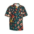 thumbnail image 2 of Disketp Hawaiian Shirts For Men,Berries And Flowers Print Mens Casual Short Sleeve Button Down Shirts Beach Shirt, 2 of 8
