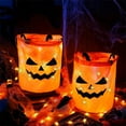 thumbnail image 3 of LED Light Up Halloween Candy Bag Glowing Treat Bucket s Party Favor - Polyester Fabric Reusable Trick or Treat(A), 3 of 5