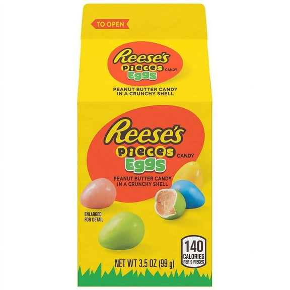 Reese's Eggs, Easter Candy, Carton Peanut Butter 3.5 oz Pack of 2