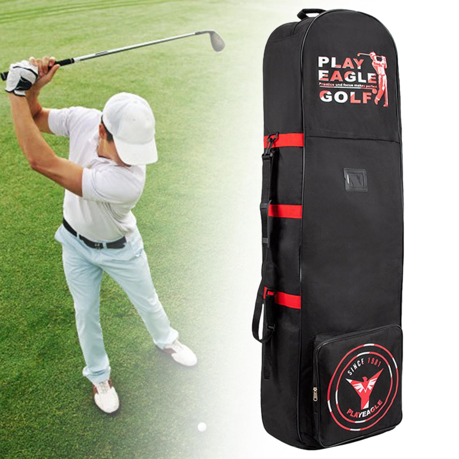 harayaa Airline Golf Travel Bag Golf Travel Cover Zipper Foldable Storage Bag Golf Clubs Red