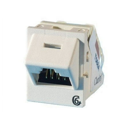 Ortronics OR-TJ645 Clarity 45 Degree Angled TracJack Cat6 Jack Module, Fog White