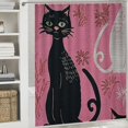 thumbnail image 6 of ONETECH Cute Cat Shower Curtain Multiple Sizes 100% Polyester Fiber Home Bathtubs Bathroom Decoration Mother's Day Durable and Washable with Hooks 36x72, 6 of 7