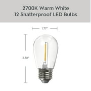 Better Homes & Gardens Commercial Grade Shatterproof LED Edison Outdoor String Lights, Heavy Duty, 28 ft, 12 Count