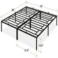 thumbnail image 6 of Metal Bed Frame, Steel Slats Support Platform Bed Frame, King Size, 6 of 6