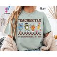 thumbnail image 2 of Funny Cartoon Teacher Tax Comfort Colors Shirt for Back to School Appreciation, 2 of 4