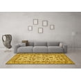 thumbnail image 3 of Ahgly Company Indoor Square Persian Yellow Traditional Area Rugs, 4' Square, 3 of 4