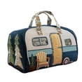 thumbnail image 2 of Vintage Printed Travel Tote Bag Spacious Carry On Duffle Weekender Durable Lightweight Luggage with Handles Shoulder Strap for Weekend Getaway Airplane Vacation, 2 of 9