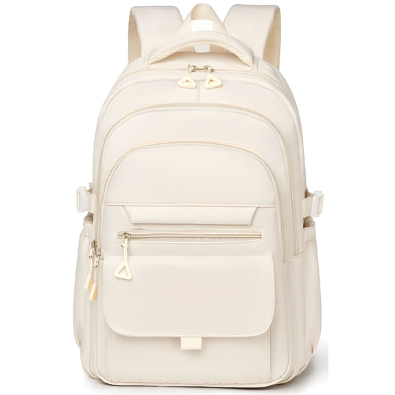 GASTROPOD School Backpack for College High Middle School Fashion Student Bag,Cute Aesthetic Teen Bookbag for Teens Women,Beige