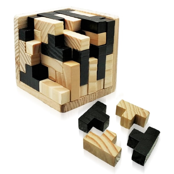 Niños pequeños juego de cerebro de madera adultos Bloques de construcción Bloques de juguete Favors Favores Toys School Boys Girls Supplies Suministros Coleccionables Tipo 3 Inevent FN001885-03B