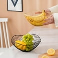 thumbnail image 6 of ACDANC Metal Wire Fruit Bowl Wrought Iron Hollow Fruit Bowl for Kitchen Counter Drainable Fruit Storage Basket Black High, 6 of 7