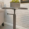 thumbnail image 3 of Carolina Classics Irene Adjustable Vintage Metal Table Industrial Brown, 3 of 3