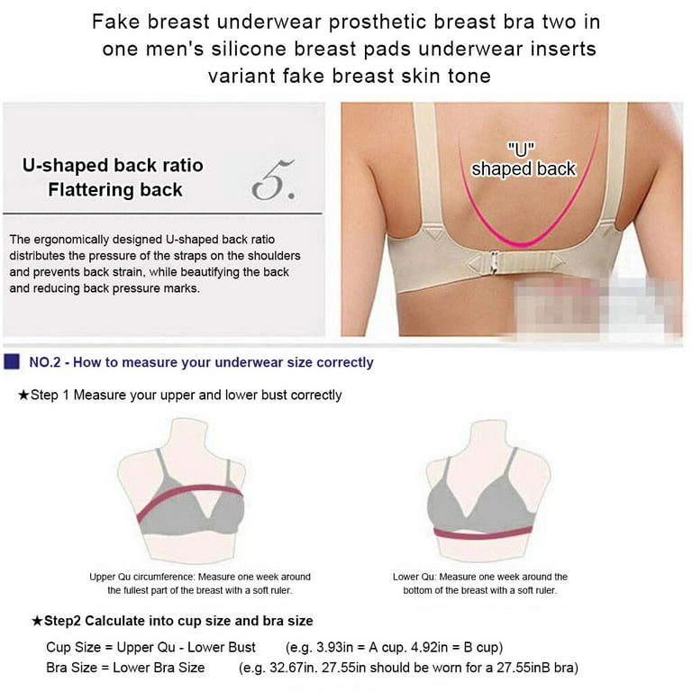 Wrea Adjustable Breast Forms for Men Women Fake Boobs Prosthesis