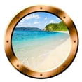 thumbnail image 3 of VWAQ Sandy Beach Wall Decal Porthole 3D Wall Sticker Peel And Stick Decor VWAQ-BP20 (20" Diameter), 3 of 3