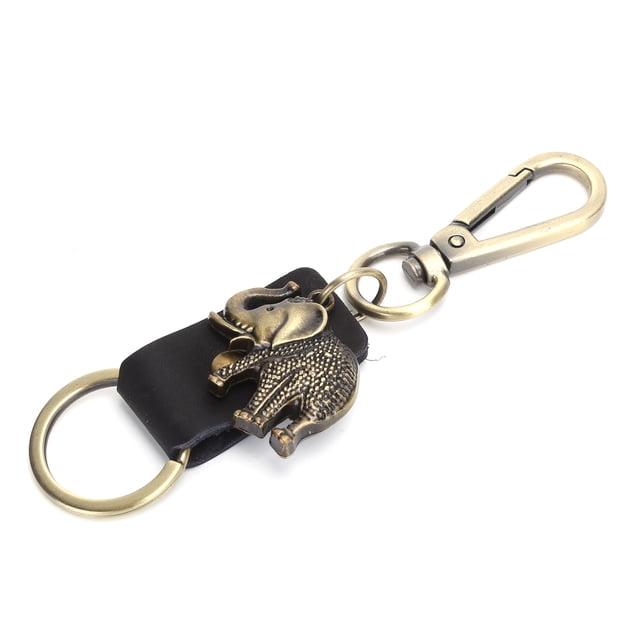 Car Keychain, Strong Leather Keychain, 2Pcs Durable Retro Shapes Of Elephants For Family Friends Pendant Gifts Keychain