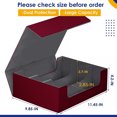 thumbnail image 5 of Eurhowing Trading Card Storage Box 2600+, Large Deck Case with Magnetic Closure & Dividers, PU Leather Card Holder Organizer for Magic Sports Game Cards, Red, 5 of 9
