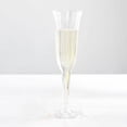 thumbnail image 2 of Efavormart 24-Pack Plastic Champagne Flutes 6oz Clear Flared Design - Disposable Glasses with Detachable Base, 2 of 5