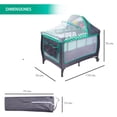 thumbnail image 2 of KIDDOS, Cuna Corral 3 en 1, plegable, color verde, 2 of 6
