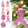 thumbnail image 7 of Breast_Cancer Car Hanging Ornament, 2D Flat Acrylic Pink Ribbon Auto Rear View Mirror Charm, Christmas Tree Decoration Pendant, Encouragement Present for Mom Wife (G), 7 of 7