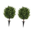 thumbnail image 2 of Árboles topiarios artificiales, arbustos falsos con púas, fáciles de instalar. 2 piezas, 2 of 8