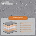 thumbnail image 5 of Timeles Waterproof Sectional Sofa Covers 1 Piece L Shaped Couch Slipcover Reversible Chaise Lounge Cover for Sectional Sofa Furniture Protector Cover for Kids Pets (Large, Light Gray), 5 of 7