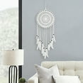 thumbnail image 6 of Handmade Dream Catcher with White Feathers, Wall & Car Hanging Decoration for Home & Room, Ideal Gift with Approximately 26-inch Size, 6 of 8