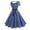 Blue, variant on Women Vintage Off Shoulder Rose Embroidered Floral Evening Dress V Neck Short Short Sleeves Wedding Cocktail A Line Midi Gown