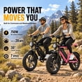 thumbnail image 4 of 28MPH Max Speed Electric Bike with 500LBS Max Weight, 750W Motor Ebike for Adults, Pescroa Electric Bikes for Adults, APP Control, E Bike, Adult Electric Bicycles with 65Mile Range, 4 of 9