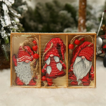

Tuscom Hanging Ornaments Clearance Home Decoration Props Painted Cute Forest Man Pendant Christmas Wooden Pendant Christmas Decorations