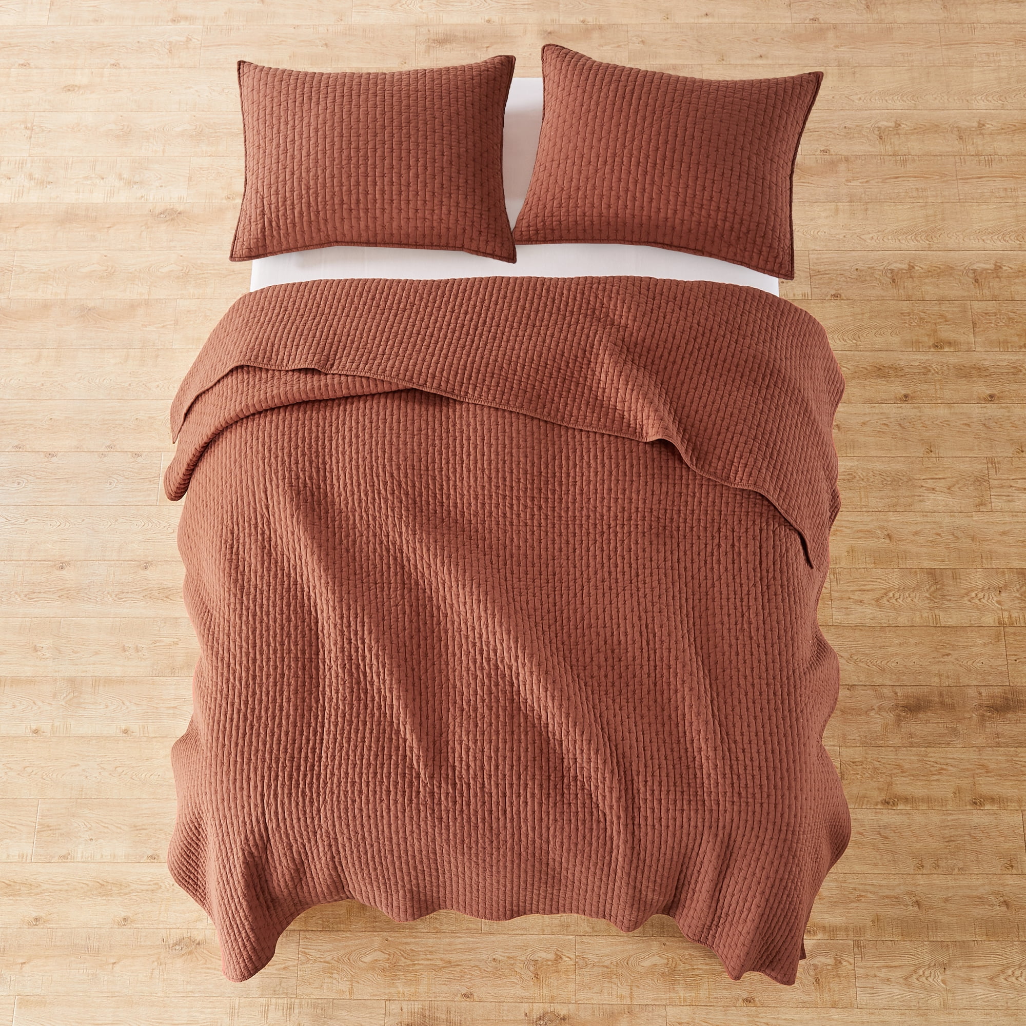 Levtex Home - Cross Stitch Adobe Quilt Set - 100% Cotton - Full/Queen Quilt (88x92in.) + 2 Standard Shams (26x20in.) - Reversible - Cotton Fabric