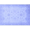 thumbnail image 1 of Ahgly Company Machine Washable Indoor Rectangle Oriental Blue Traditional Area Rugs, 5' x 7', 1 of 4