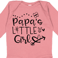 thumbnail image 4 of Inktastic Papa's Little Girl with Hearts Flower and Butterfly Girls Long Sleeve Baby Bodysuit, 4 of 5