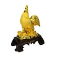 thumbnail image 2 of Estatua de gallo chino de color dorado, adorno de mesa coleccionable hecho a mano de resina. 285x165x36cm, 2 of 9