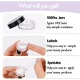 thumbnail image 4 of 3 Gram Sample Containers with Lids, 100 Count Tiny Sample Jars, Empty Lip Balm Containers, Mini Cosmetic Containers with Lids, Makeup Travel Containers with Labels, Mini Disposable Spatulas, 4 of 8