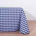 thumbnail image 5 of BalsaCircle 90" x 132" Checkered Tablecloth Wedding Party Table Linens Navy Blue and White, 5 of 9