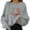 Grey L, variant on Womens Long Sleeve Sweatshirt Christmas Holiday Pullovers Fun Graphic Print Crew Neck Long Sleeve Sweatshirts Gifts Shirt Tops Tunic Tops