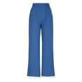 thumbnail image 5 of Garbnen Linen Womens Pants Elastic Waist Loose Comfy Women's Straight Leg Pants Summer Beach Vacation Trouser Pants for Women with Pocket, 5 of 8