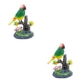 thumbnail image 3 of sweethay Figuras eléctricas de loros, portalápices, escultura, periquito, juguetes de reproducción de escritorio, contenedor de lápices para Tipo 2 2piezas, 3 of 6