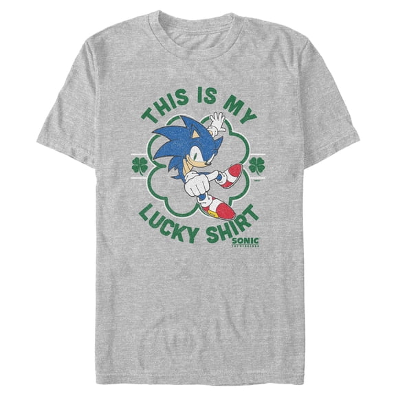 Mens Sonic the Hedgehog This Is My Lucky Shirt Sonic T Shirt