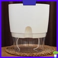 thumbnail image 1 of Self Watering Plastic Flowerpot Transparent Double Layer Detachable Light Flowerpot for Balcony White Large, 1 of 6