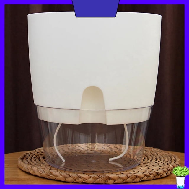 Transparent Double Layer Flowerpot,Self Watering Plastic Flowerpot Self Watering Plastic Flowerpot Modern Decorative Flower Pot Class Leading Features