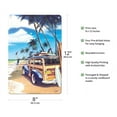 thumbnail image 2 of U-n-Me - Retro Woodie on Beach with Surfboards - From an Original Color Painting by Scott Westmoreland - 8 x 12 inch Vintage Metal Tin Sign, 2 of 4