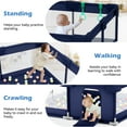 thumbnail image 4 of babyeap Baby Playpen,71*50 Inch Extra Large Baby Playards for Babies and Toddlers,Fence Baby Play Yards for Indoor & Outdoor with Breathable Mesh,Navy Blue, 4 of 7