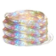 thumbnail image 1 of 66ft 200pcs LED Silver Wire Fairy String Lights Battery Powered LED String Lights for Christmas Wedding Party Home Holiday Decor, Color, 1 of 5
