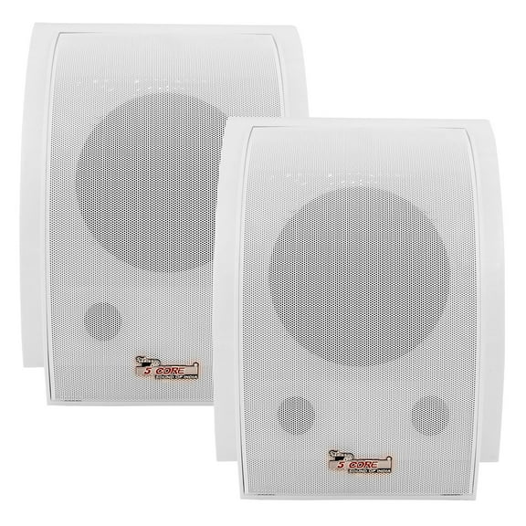 Outdoor Speakers Stereo in Wall Speaker Pair 100W Peak Passive Mount Wired Waterproof Patio House Garage Indoor Exterior Audio System Bocinas para Casa - WS-11 5 2PCS