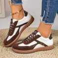 thumbnail image 2 of Pandaie Retro Gum Sole Fashion Sneakers for Women Casual Daily Walking Lace up Flat Shoes Tennis Non Slip Soft Cushioned Insole Trainers Size 6‑9, 2 of 8